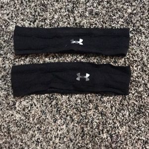Two black Under Armour headbands